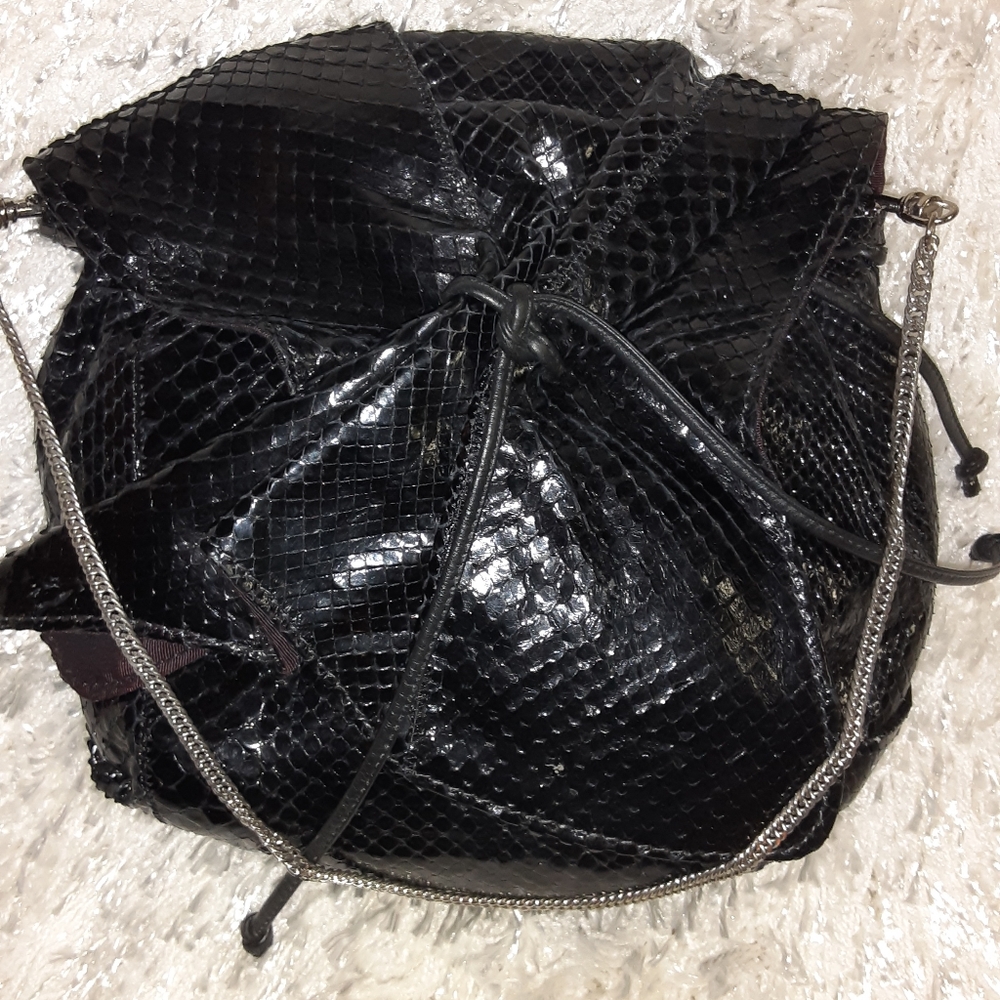 CARLOS FALCHI VINTAGE SNAKESKIN HANDBAG